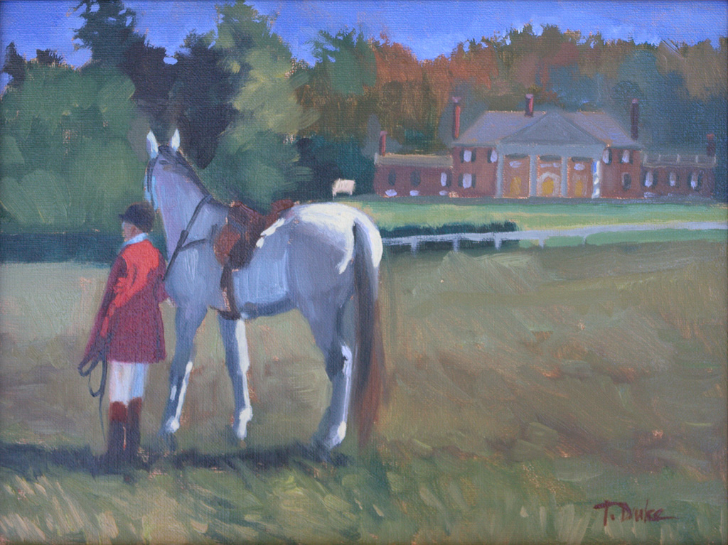 Huntsman at Montpelier9" x 12"Oil on linen