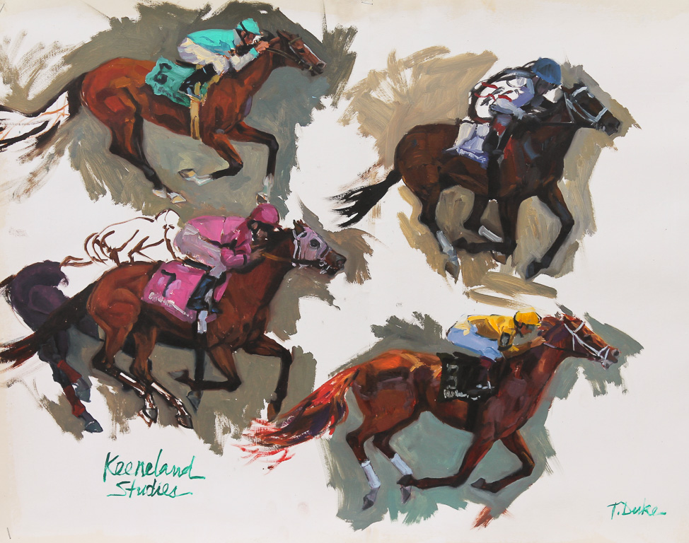 Keeneland StudiesOil on paper