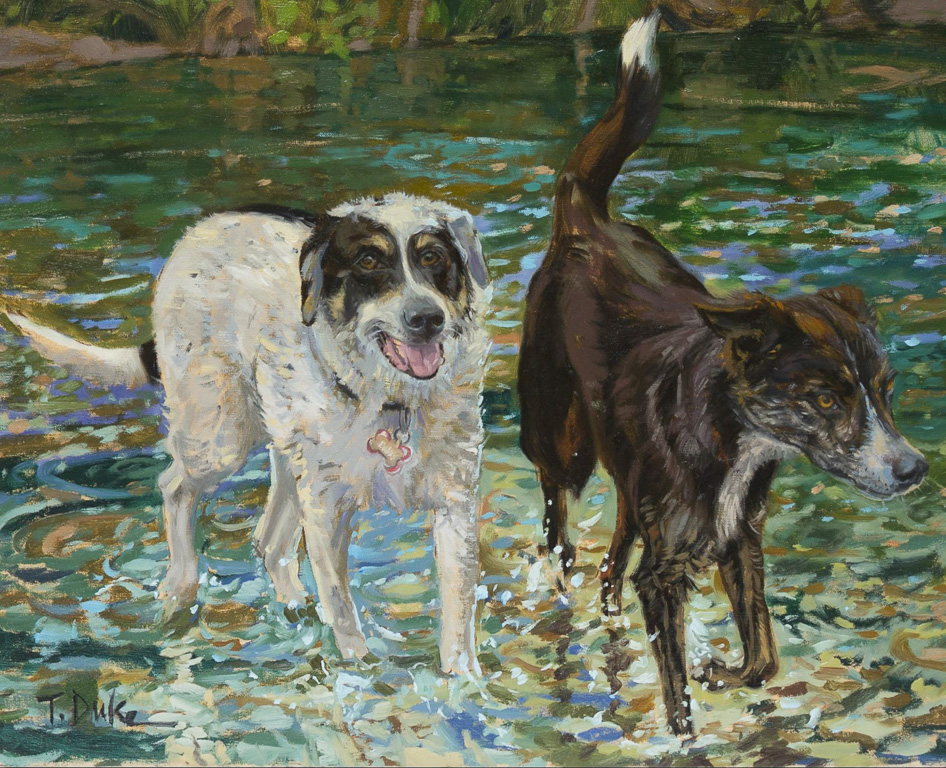 Best Friends16" x 29"Oil on linen