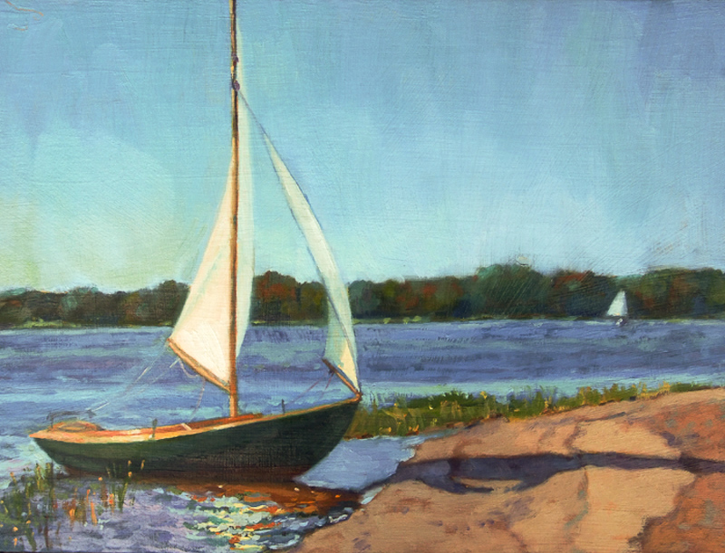Alice's Shadow9" x 12"Oil on panel