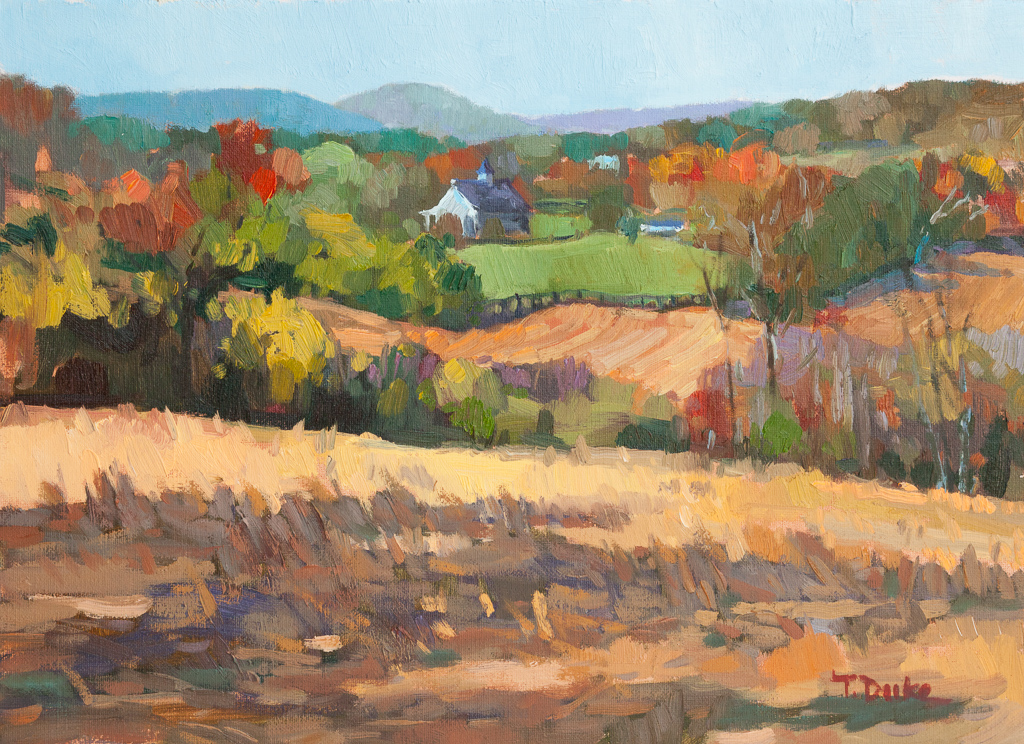 View West on Halfway Road12" x 16"Oil on canvas