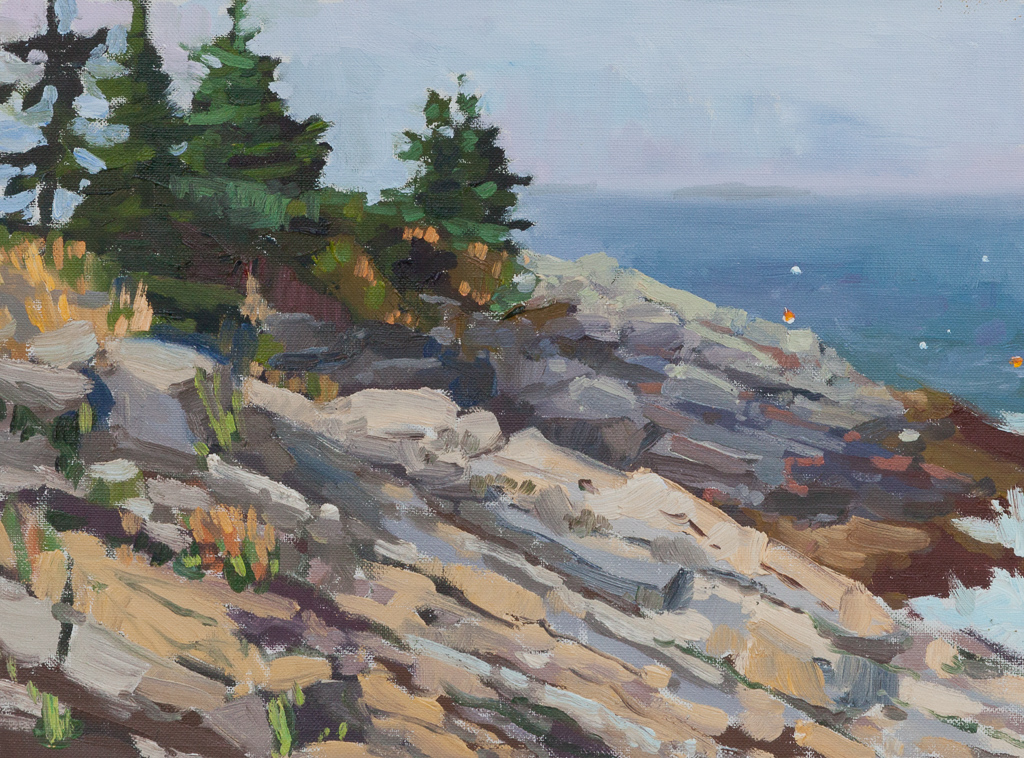Pemaquid Rocks9" x 12"Oil on panel