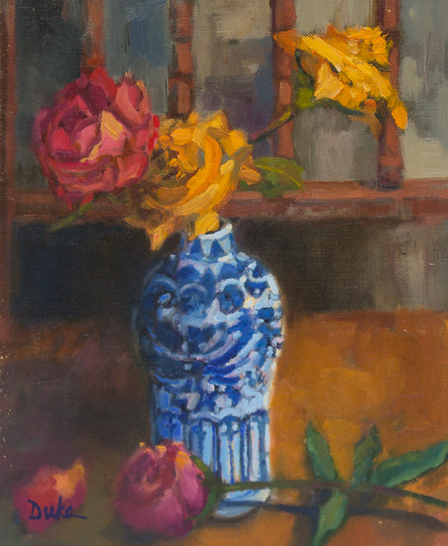 Reddy's Roses9" x 12"Oil on linen